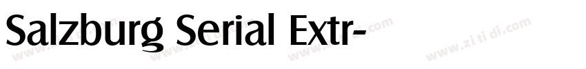 Salzburg Serial Extr字体转换